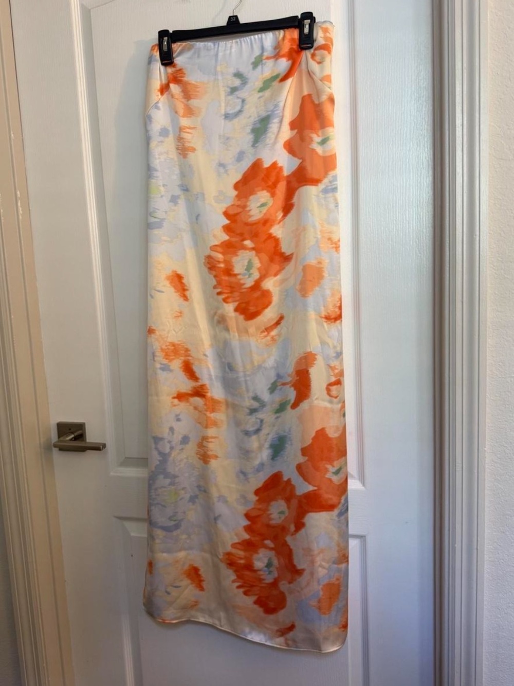 Abercrombie & Fitch Strapless Floral Slip Dress in Peach, Orange and Light Blue - Picture 3 of 4